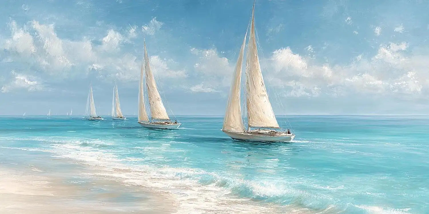 Sailing Calm Panoramic Canvas Print