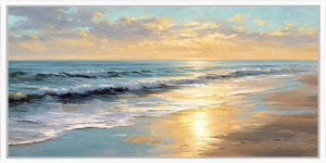 Tidal Glow Panoramic Canvas Print
