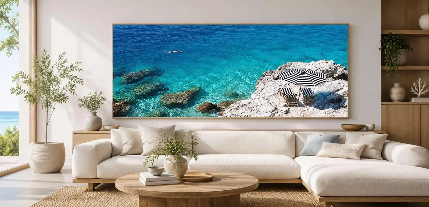 Azure Escape Panoramic Canvas Print