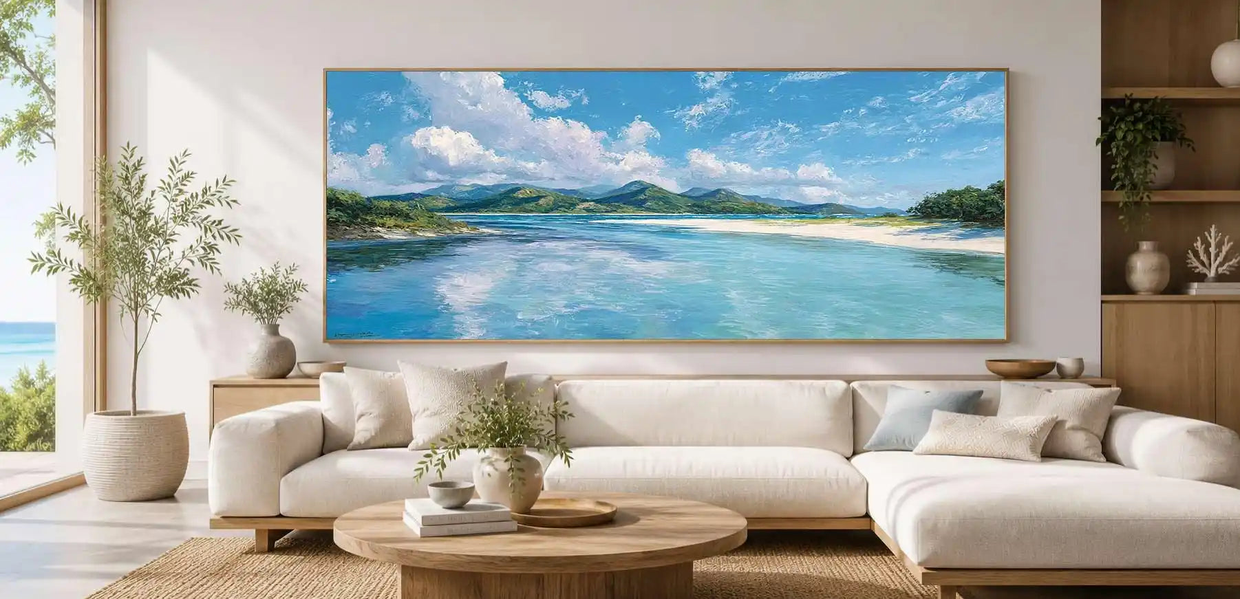 Lagoon Daydream Panoramic Canvas Print
