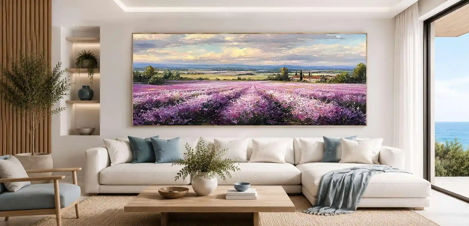 Lavender Estate Panoramic Canvas Print