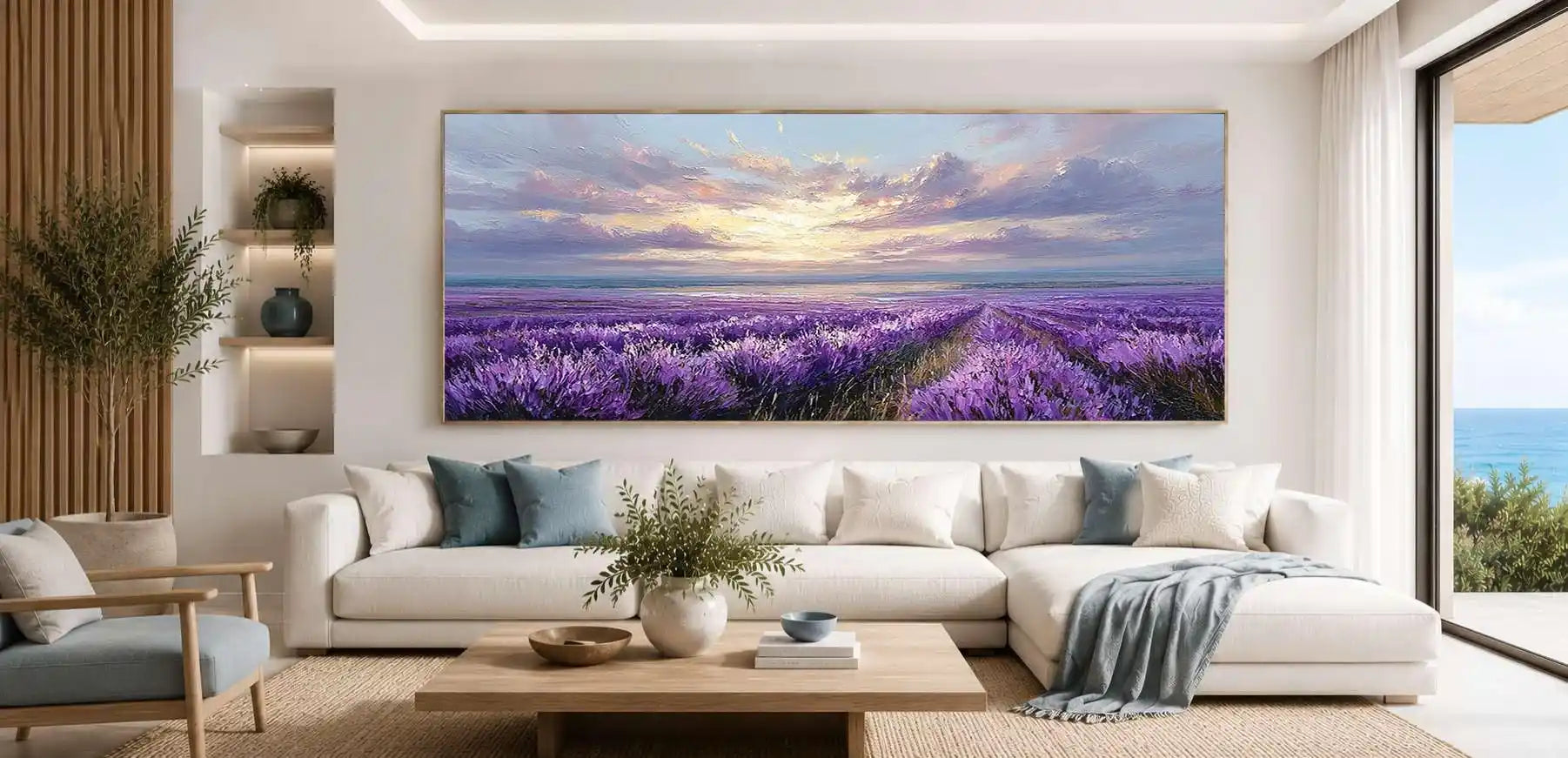 Violet Tide Panoramic Canvas Print