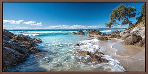 Byron Bay Wategos Beach Coastal Horizon Panoramic Canvas Print