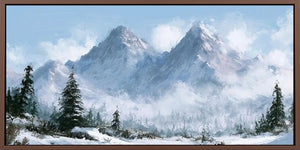 Winter Summit Veil Panoramic Canvas Print