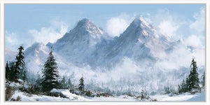 Winter Summit Veil Panoramic Canvas Print