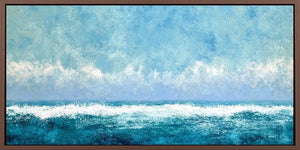Seafoam Horizon Panoramic Canvas Print