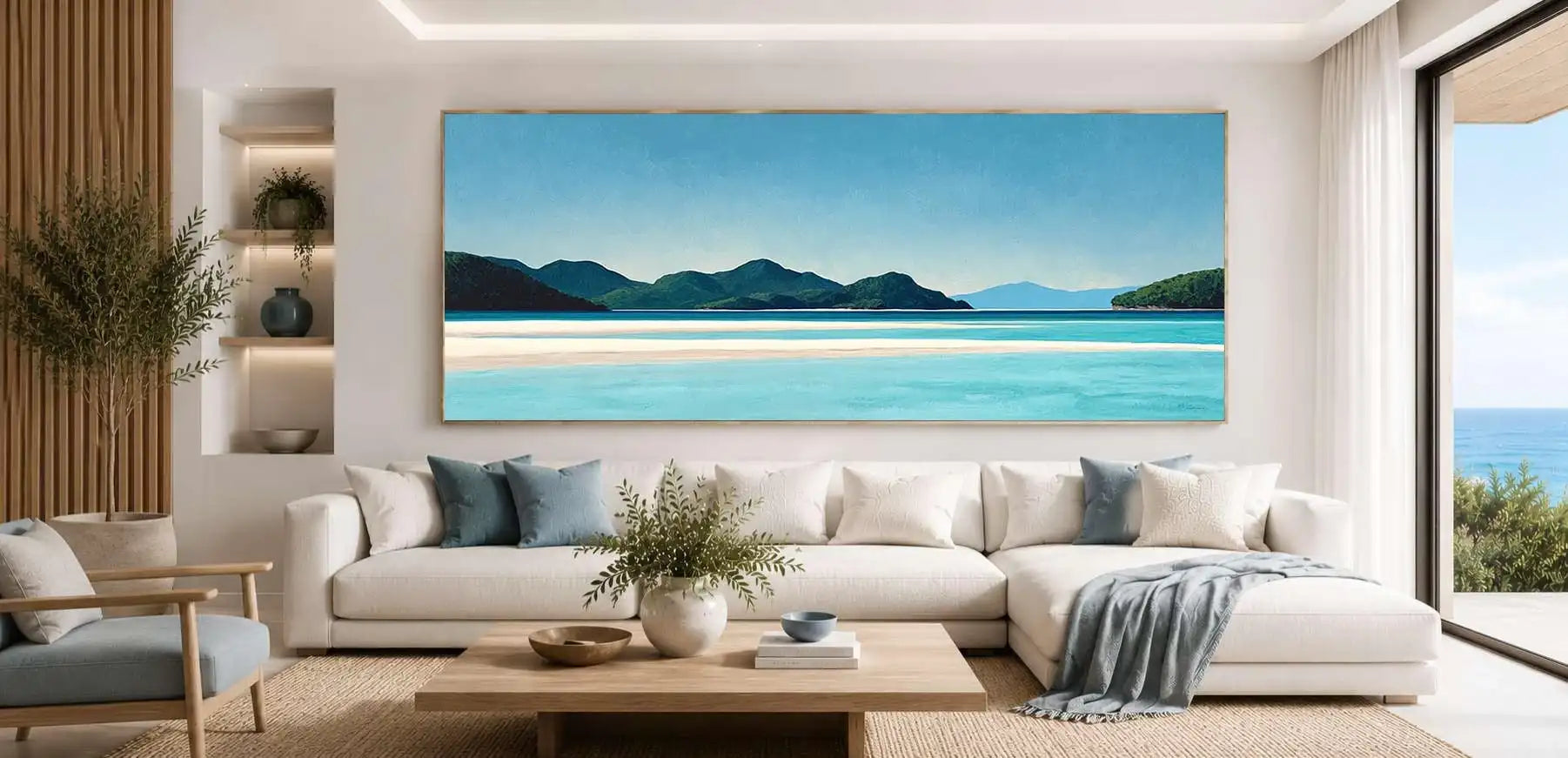Silent Lagoon Drift Panoramic Canvas Print