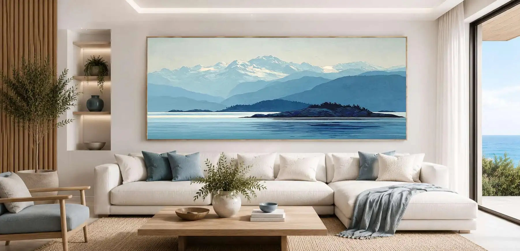 Alpine Bay Serenity Panoramic Canvas Print