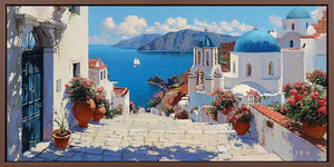 Santorini Dream Panoramic Canvas Print