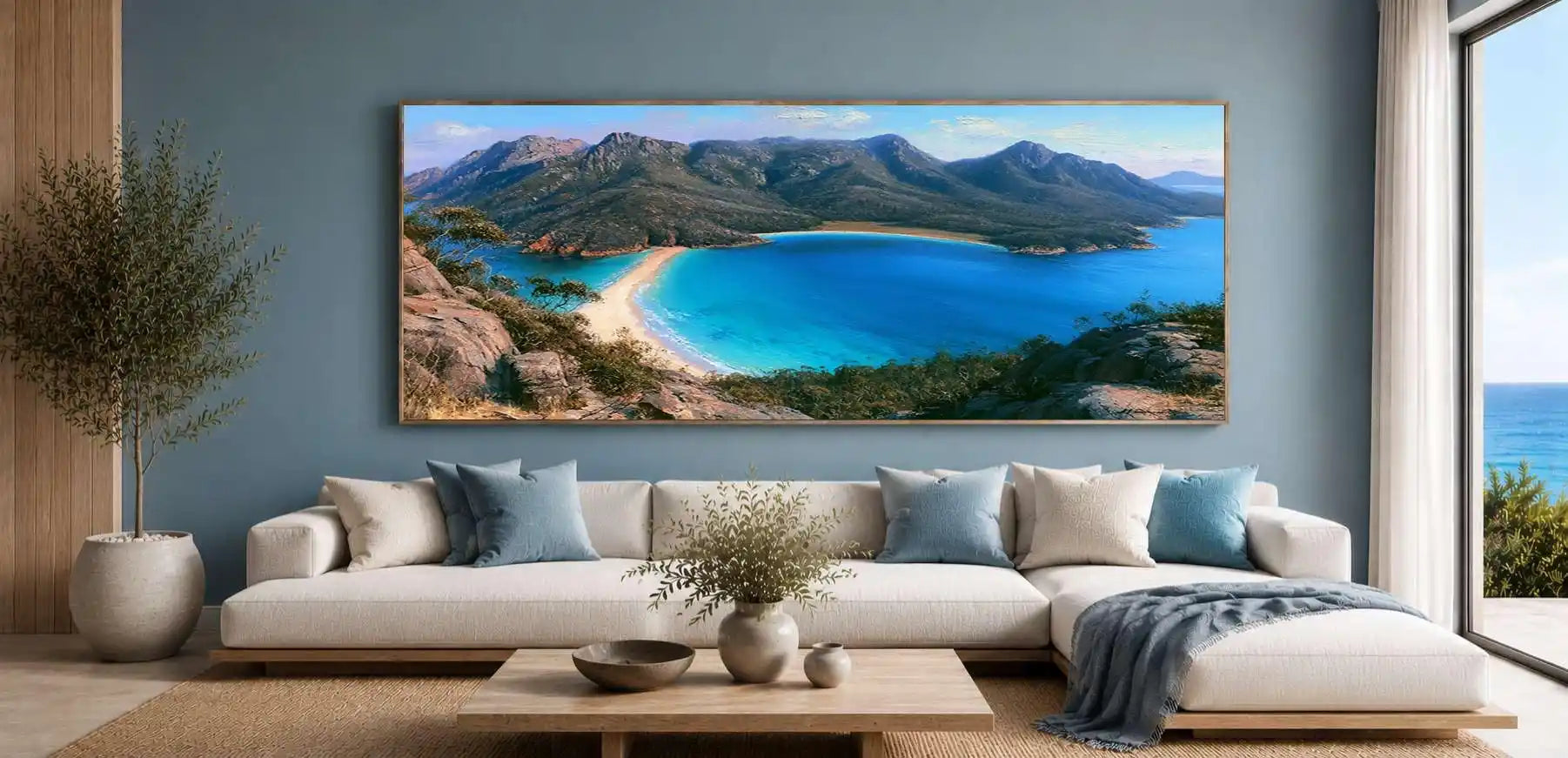 Wineglass Bay Tasmania Panorama Canvas Print