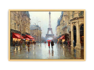Eiffel Tower Reflections Streched canvas