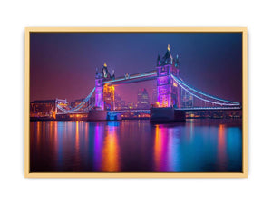 London Bridge in Lights Streched canvas