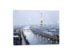 Paris Skyline Painting