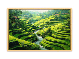 Rice Terrace paddy bali Streched canvas