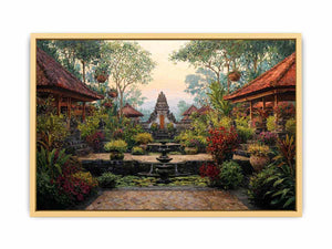 Bali Garden Streched canvas