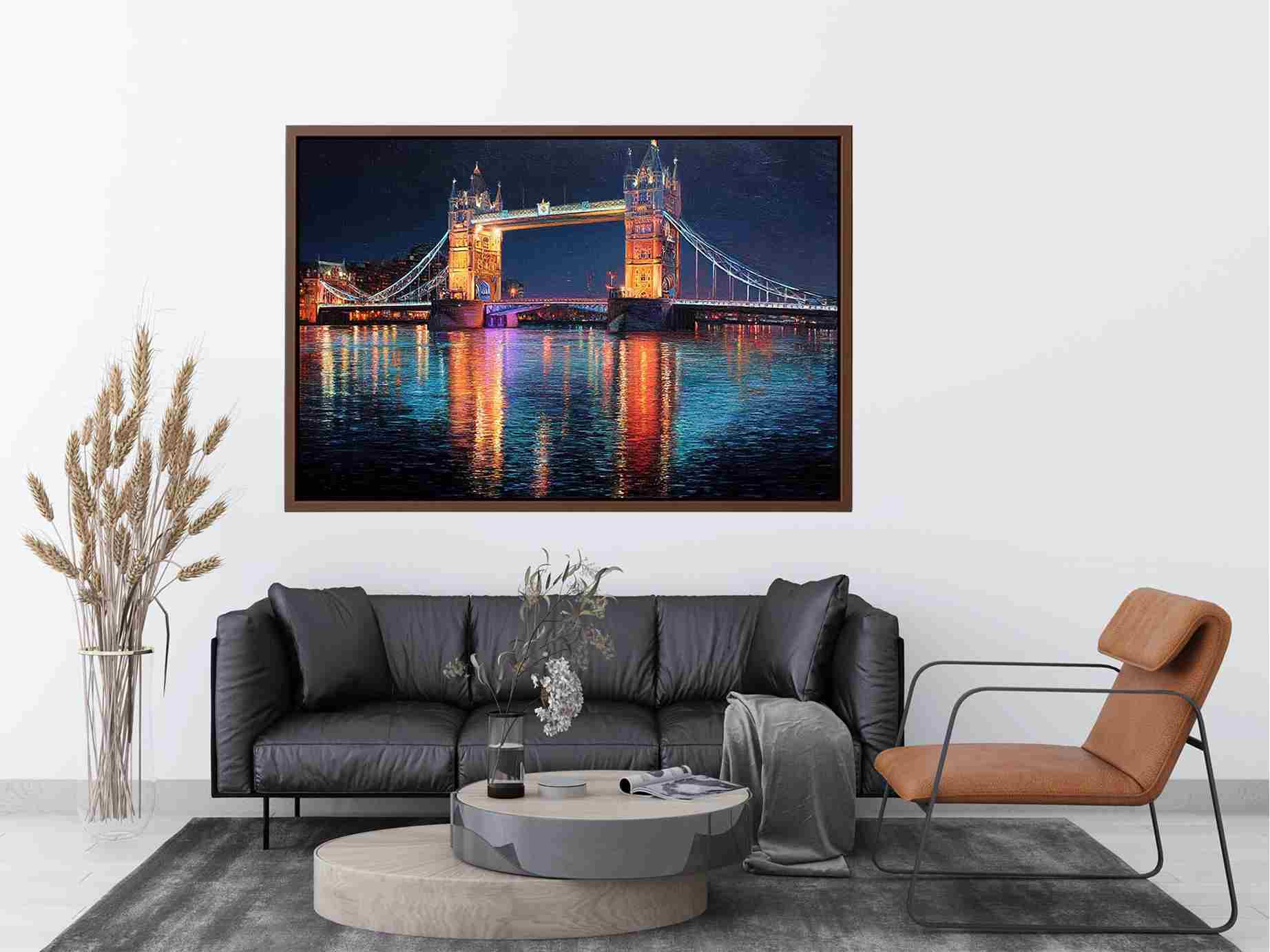 London Bridge at Night Painting