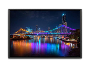 Story Bridge Illuminated at Night Canvas Print
