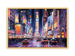 Times Square Glow Streched canvas