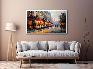 Paris Street Cafe Painting