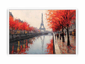 Paris in Autumn Glow Framed Print