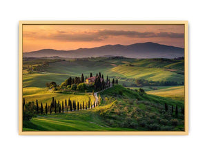Tuscany Rolling Hills Streched canvas