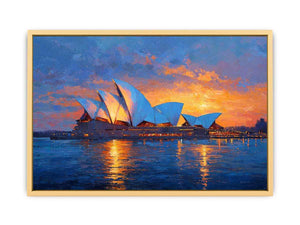 Sydney Opera House Glow Streched canvas