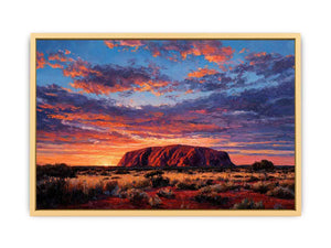 Uluru Sunset Majesty Streched canvas