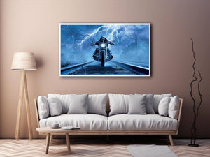 Rider Motorcycle Canvas Print