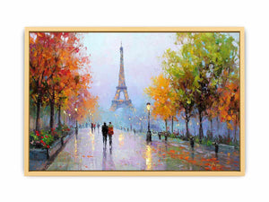 Golden Leaves of Paris Streched canvas