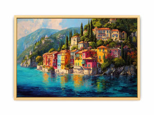 Floral mediterranean Shoreline Streched canvas