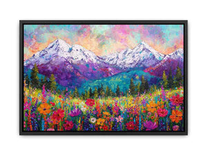 Blooming Peaks Canvas Print
