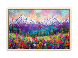 Blooming Peaks Art Print