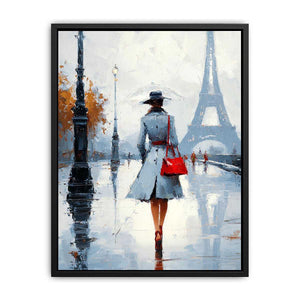 Chic Walk in Paris Canvas Print