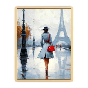 Chic Walk in Paris Streched canvas