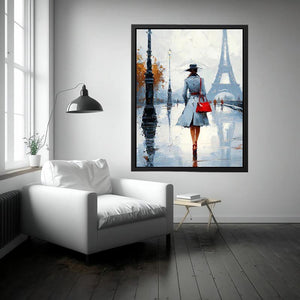 Chic Walk in Paris Painting