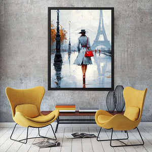 Chic Walk in Paris Painting