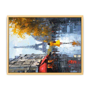 Elegant Walk in Paris Streched canvas