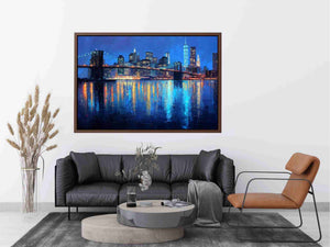 Twilight Over Manhattan Painting
