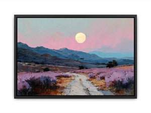 Moonlit Lavender Fields Canvas Print