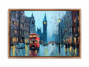 Red Bus in London Poster