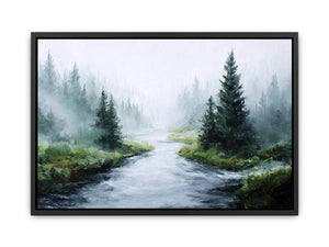 Misty River Canvas Print