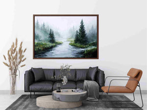 Misty River Painting