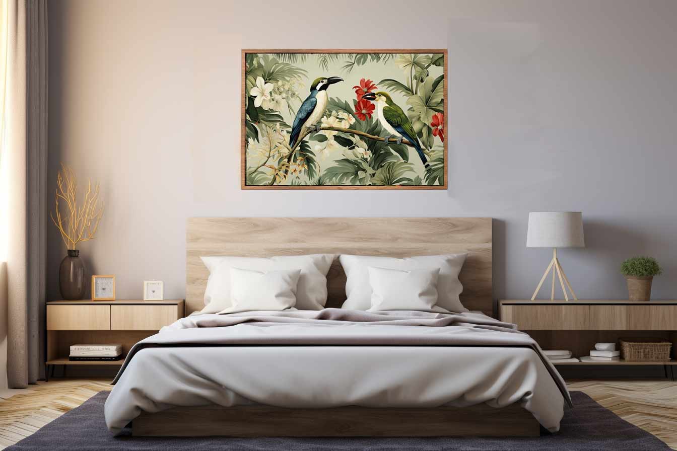 Lily Birds Tropical Wall