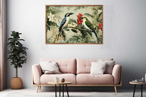 Lily Birds Tropical Wall Art Print