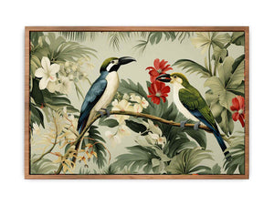 Lily Birds Tropical Wall Art Painting