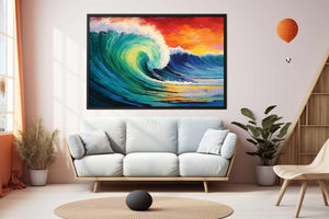 Rainbow Surf Ocean