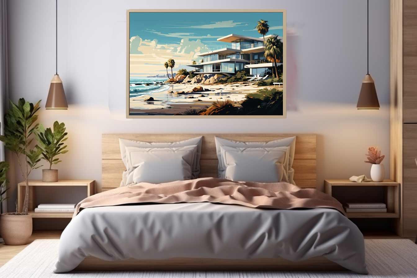 Vintage beach House Poster