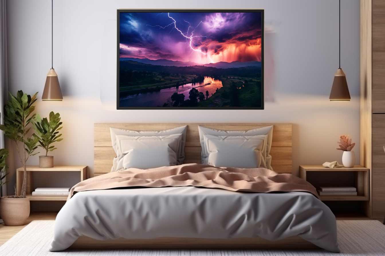 Lightning Over Mountains