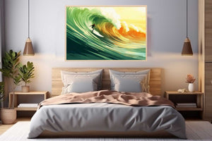 Surfer On Sunny Day
