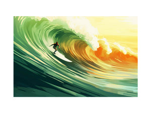 Surfer On Sunny Day
